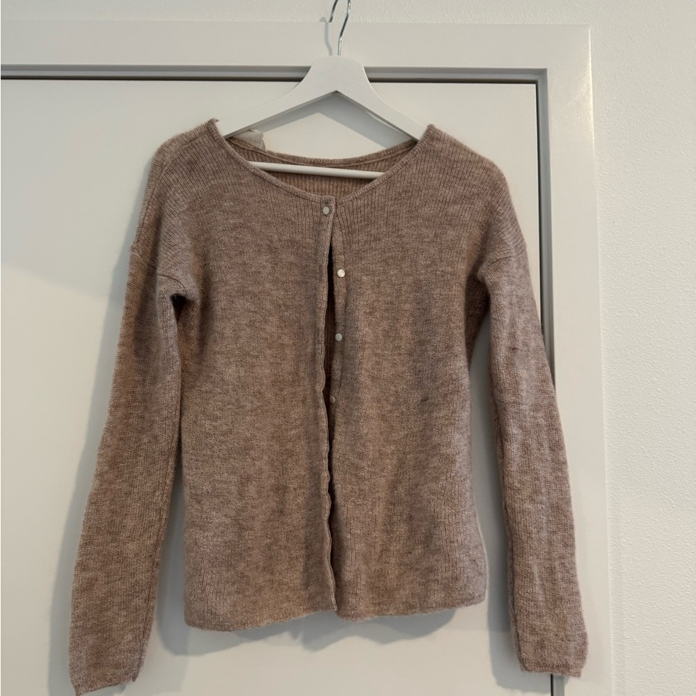 sézane gaspard mohair cardigan - beige 🤎